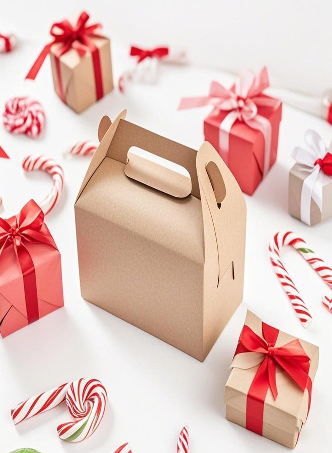 HOZEON 100 PCS Kraft Gable Treat Boxes, 6.4 x 3.5 x 3.2 Inches Strong and Durable Gable Boxes, Recycled Party Candy Treat Boxes for Birthday Party, Wedding, Baby Shower - Image 5